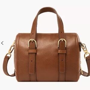 Fossil Brown Leather Crossbody Satchel
